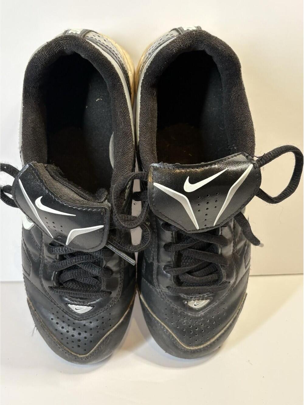 Nike Youth Keystone Baseball Softball Cleats 375561-011 2Y Black White Junior - Picture 2 of 6